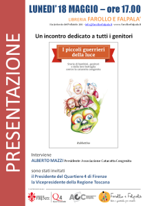 Presentazione Associazione Cataratta Congenita da Farollo e Falpalà Libreria per Bambini di Firenze