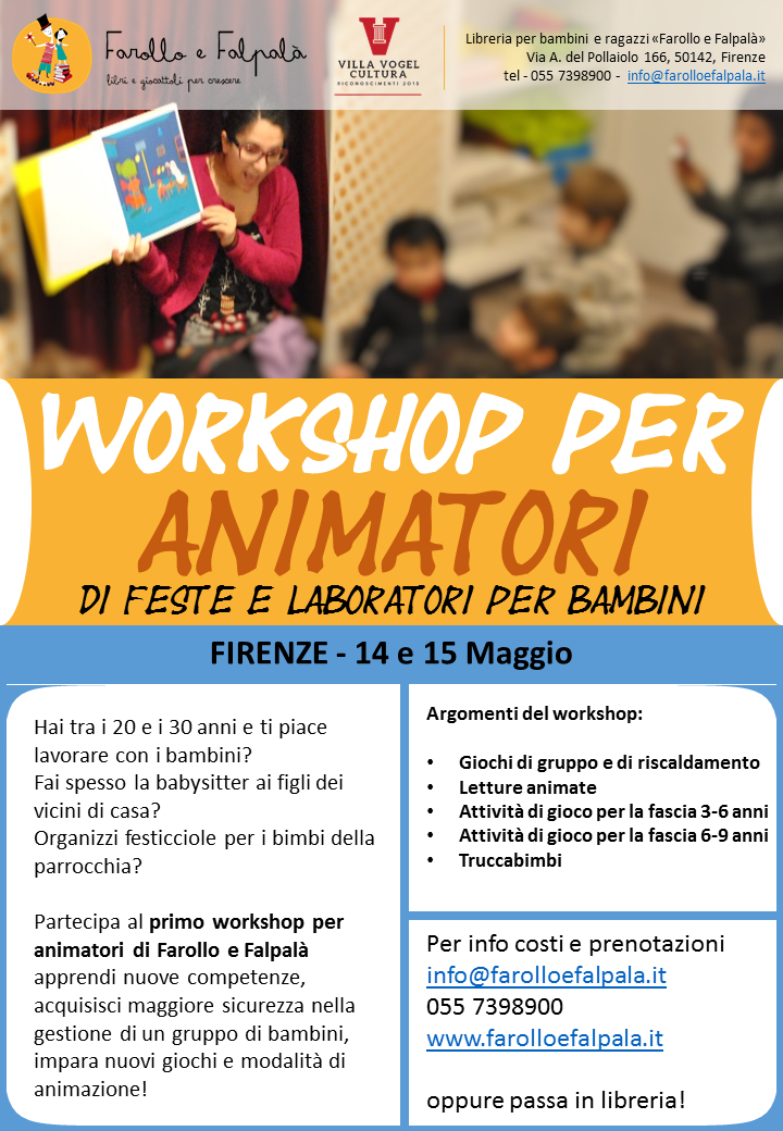 workshop per animatori da Farollo e Falpalà libreria per bambini e ragazzi Firenze