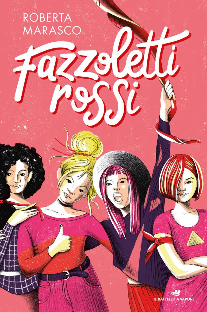 Copertina del libro Fazzoletti Rossi che parla di mestruazioni femminili 